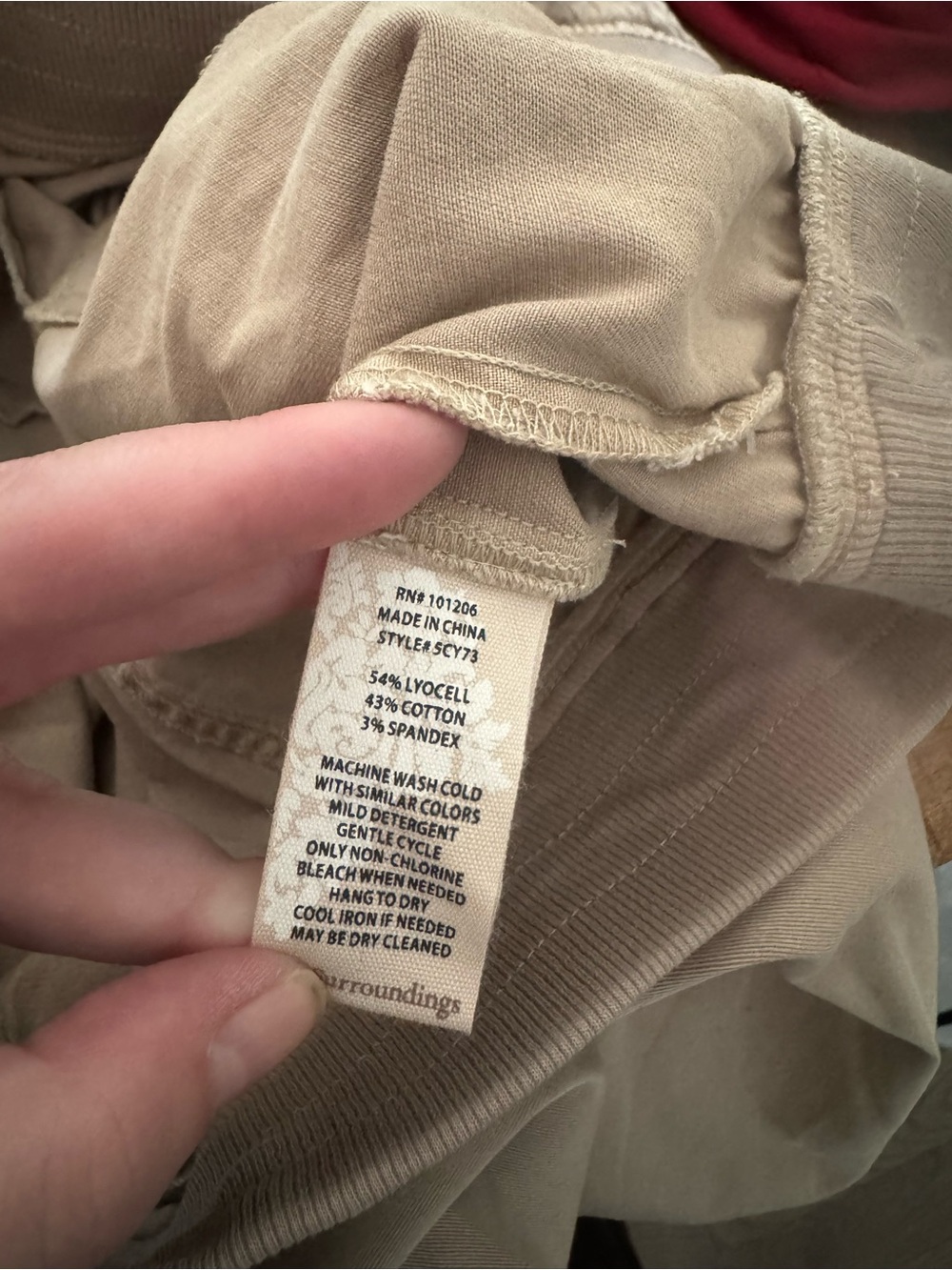 NWT Soft Surroundings Khaki Tan Capri Ankle Cropped Canvas Pants Size 1X - Picture 12 of 12